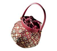 JSGHGDF Petit sac à main tendance avec poche cachée, parfait pour les tenues ethniques et les tenues décontractées, le sac est décoré avec du fil à coudre, Rouge