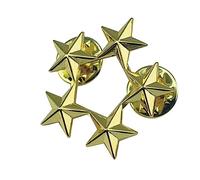 JSGHGDF Pin's en forme d'étoile 5 angles, en métal plaqué argent et or, 5, Comme description détaillée, comme description détaillée