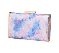 JSGHGDF Pochette arc-en-ciel pour femme - Élégant sac de soirée - Sac à bandoulière - Sac à bandoulière - Sac à main de soirée avec chaîne, violet, One Size