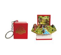 JSGHGDF Porte-clés 3D pliable en forme de livre pop-up pour enfants - Puzzle scientifique - Mini dinosaure - Décoration de poche pour enfants, Dinosaure rouge., taille unique