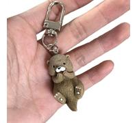 JSGHGDF Porte-clés animal de dessin animé unique pendentif sac pendentif sac décoration sac à dos accessoire adapté pour sac à dos de voiture, Loutre 1, M