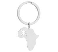 JSGHGDF Porte-clés avec pendentif berbère africain doré/argenté - Style ethnique - Accessoire pour les amateurs de culture, Argenté, A