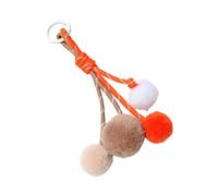 JSGHGDF Porte-clés coloré coloré en forme de boule pelucheuse fait à la main, matériaux élégants et portables pour un usage quotidien, 1, taille unique