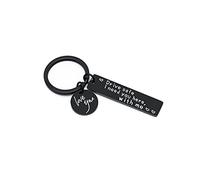 JSGHGDF Porte-clés de sécurité pour petit ami Drive Safe I Need You Here with Me pour porte-clés petit ami petite amie Wif, Noir