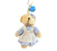 JSGHGDF Porte-clés élégant avec pendentif en forme d'ours P pour porte-monnaie et sac à dos pour femme, Gi Ours rayé bleu