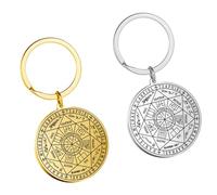 JSGHGDF Porte-clés en acier inoxydable avec citations gravées pour encouragement religieux et cadeau de la Bible