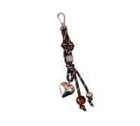 JSGHGDF Porte-clés en corde tressée avec pendentif en forme de cœur et perles - Accessoires de sac à dos tendance pour sac à main - Décoration de sac à main, Déduction carrée