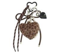 JSGHGDF Porte-clés en corde tressée en forme d'étoile en forme de cœur pour sac à main, décoration de sac à main, pendentif de sac à main, kaki