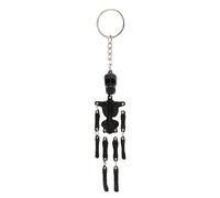JSGHGDF Porte-clés lumineux en forme de tête de mort pour voiture - Squelette gothique - Pendentif horreur d'Halloween - Bijoux pour couple, Noir , taille unique
