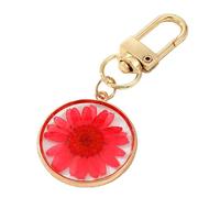 JSGHGDF Porte-clés rond en forme de fleur séchée - Décoration de bijoux ou de sac à dos, Marguerite, M