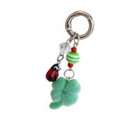 JSGHGDF Porte-clés trèfle à quatre feuilles avec motif coccinelle élégant accessoire de sac trèfles breloque téléphone