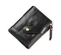 JSGHGDF Portefeuille en cuir pour homme avec petit porte-cartes avec poche avant style vintage, Noir