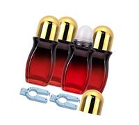JSGHGDF Récipient à rouleau cosmétique en verre de 50 ml - Design anti-fuite - Pour parfums, cosmétiques - Rouge dégradé