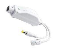 JSGHGDF Répartiteur PoE professionnel 48 V vers 12 V CC 5,5 x 2,1 mm | Prise RJ45 avec vitesse 10/100 Mbps pour appareils de vidéosurveillance et réseaux avec design résistant aux intempéries pour