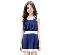 JSGHGDF Robe de bain à volants pour fille avec coussinet intégré résistant au chlore et confortable pour les jeux aquatiques, tenue d'adolescente