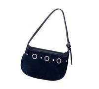 JSGHGDF Sac à bandoulière élégant en daim pour femme avec sangle confortable et poche d'organisation, bleu