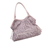 JSGHGDF Sac à bandoulière spacieux et pratique en cuir synthétique avec grand espace de rangement, plusieurs compartiments, sac à main pour les activités quotidiennes des femmes, Imprimé rose