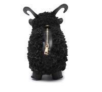 JSGHGDF Sac à bandoulière tendance sur le thème des moutons avec fermetures éclair, sac à bandoulière en polyuréthane, idéal pour les trajets quotidiens, Noir