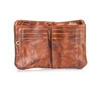 JSGHGDF Sac à main délicat multi-cartes souple avec couche supérieure pour la fête des pères, Noël, marron