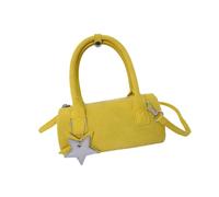 JSGHGDF Sac à main en polyuréthane avec sangle réglable - Sac à bandoulière pour le travail, les trajets et un usage quotidien - Sac à main multifonction, jaune