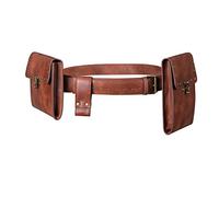 JSGHGDF Sac banane steampunk en cuir avec ceinture et porte-monnaie double pour téléphone et clés - Pour homme - Style médiéval vintage - Cosplay, marron, M, Sac à dos de