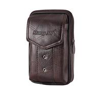 JSGHGDF Sac banane vintage en cuir avec boucle de ceinture pour téléphone portable, Café, vertical, M, Sac à dos de