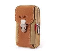 JSGHGDF Sac banane vintage en toile avec boucle de ceinture pour téléphone portable, Kaki, vertical, M, Sac à dos de