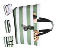 JSGHGDF Sac de plage double couche de grande capacité de 54 l avec section de refroidissement amovible et plusieurs poches pour les sorties en famille Sac de plage anti-déchirure