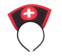 JSGHGDF Serre-tête délicat pour Halloween, chapeau d'infirmière, bandeau à cheveux, décoration de fête pour filles et femmes, accessoires photo, bandeau d'infirmière, cosplay