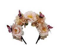 JSGHGDF Serre-tête élégant à fleurs style bohème réaliste pour filles Halloween