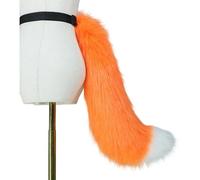 JSGHGDF Serre-tête en peluche avec oreilles de renard et queue assortie, tenue de fête d'Halloween, légère et pratique pour femme
