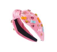 JSGHGDF Serre-tête froncé orné de bijoux pour fête, karaoké, carotte, accessoire photo, fête, boîte de nuit