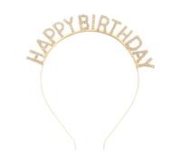 JSGHGDF Serre-tête Happy Birthday avec strass pour femme et adolescente - Accessoire de fête d'anniversaire pour anniversaire ou amie