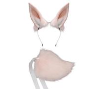 JSGHGDF Serre-tête oreilles avec queue pour costume d'Halloween et cosplay avec accessoires de déguisement
