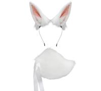 JSGHGDF Serre-tête oreilles avec queue pour costume d'Halloween et cosplay avec accessoires de déguisement