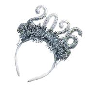 JSGHGDF Shimmering 2026 Serre-tête en tissu doux avec chiffres métalliques Option vacances fête accessoire essentiel à paillettes