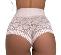 JSGHGDF Sous-vêtements ventilés à garniture transparente taille moyenne en polyamide non conformiste culotte confort usure féminine culotte en polyamide transparent, couleur, L