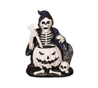 JSGHGDF Squelette féminin dans une figurine en résine tête de mort baignant petite sculpture horreur décoration maison décoration pièce de conversation