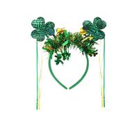 JSGHGDF StPatricks Serre-tête sur le thème des vacances pour adultes et enfants de tous âges - Antidérapant - Trèfle scintillant