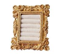 JSGHGDF Support de bagues de type antique avec base en flanelle douce, compact pour présenter des bijoux et offrir un cadre photo ou un plat