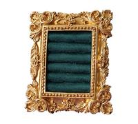 JSGHGDF Support de bagues de type antique avec base en flanelle douce, compact pour présenter des bijoux et offrir un cadre photo ou un plat