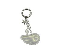 JSGHGDF Sweet Angel Porte-clés rétro coréen en acrylique avec pendentif pour sac d'écouteurs pour adolescent, anniversaire, amitié, style coréen, blanc, taille unique