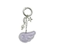 JSGHGDF Sweet Angel Porte-clés rétro coréen en acrylique avec pendentif pour sac d'écouteurs pour adolescent, anniversaire, amitié, style coréen, violet, taille unique