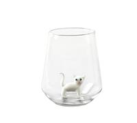 JSGHGDF Tasse à boire en borosilicate Puss Accent, White | Verrerie transparente à dessus ouvert, verrerie quotidienne à large ouverture pour l ' eau de thé lait