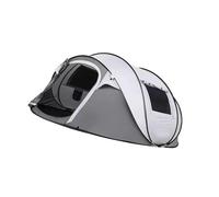 JSGHGDF Tente anti-éclatement avec hall d'entrée pour le rangement du matériel, montage immédiat facile, filet ventilé pour plus de confort, camping, plein air, famille, taille L