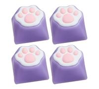 JSGHGDF Touches 3D Catpaws en silicone ABS pour une saisie douce et confortable qui ajoute une touche au clavier Catpaws