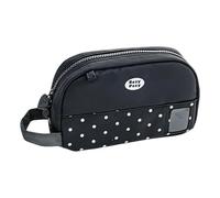 JSGHGDF Trousse à crayons pratique pliable en tissu avec motif à pois pour ranger plusieurs instruments d'écriture en toute sécurité, Noir , Beauté de masse