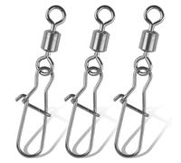 JSHANMEI ® Lot de 100 émerillons pivotants avec verrouillage pour ligne de pêche à crochet (n° 4)