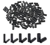 JSHANMEI Lot de 100 manchons à sertir à baril unique - Noir - 4,2 mm - 100 pièces