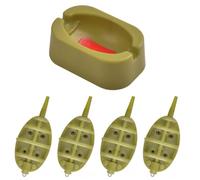 JSHANMEI Method Feeder Lot de 4 paniers de pêche avec moule à appâts Accessoires de pêche à la carpe 15 g à 60 g (type B (30-60 g)